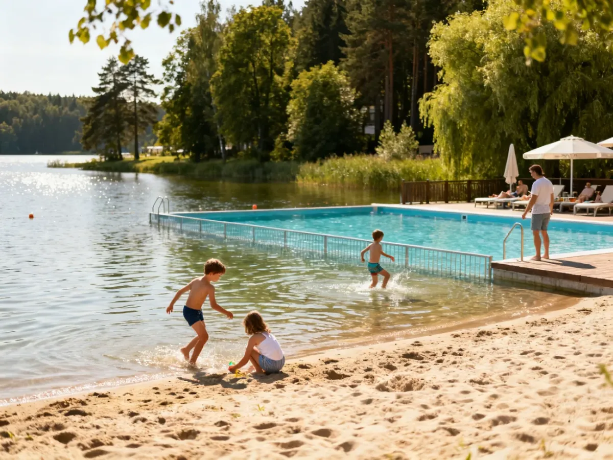 Rodzinny hotel nad mazurskim jeziorem z basenem i plażą