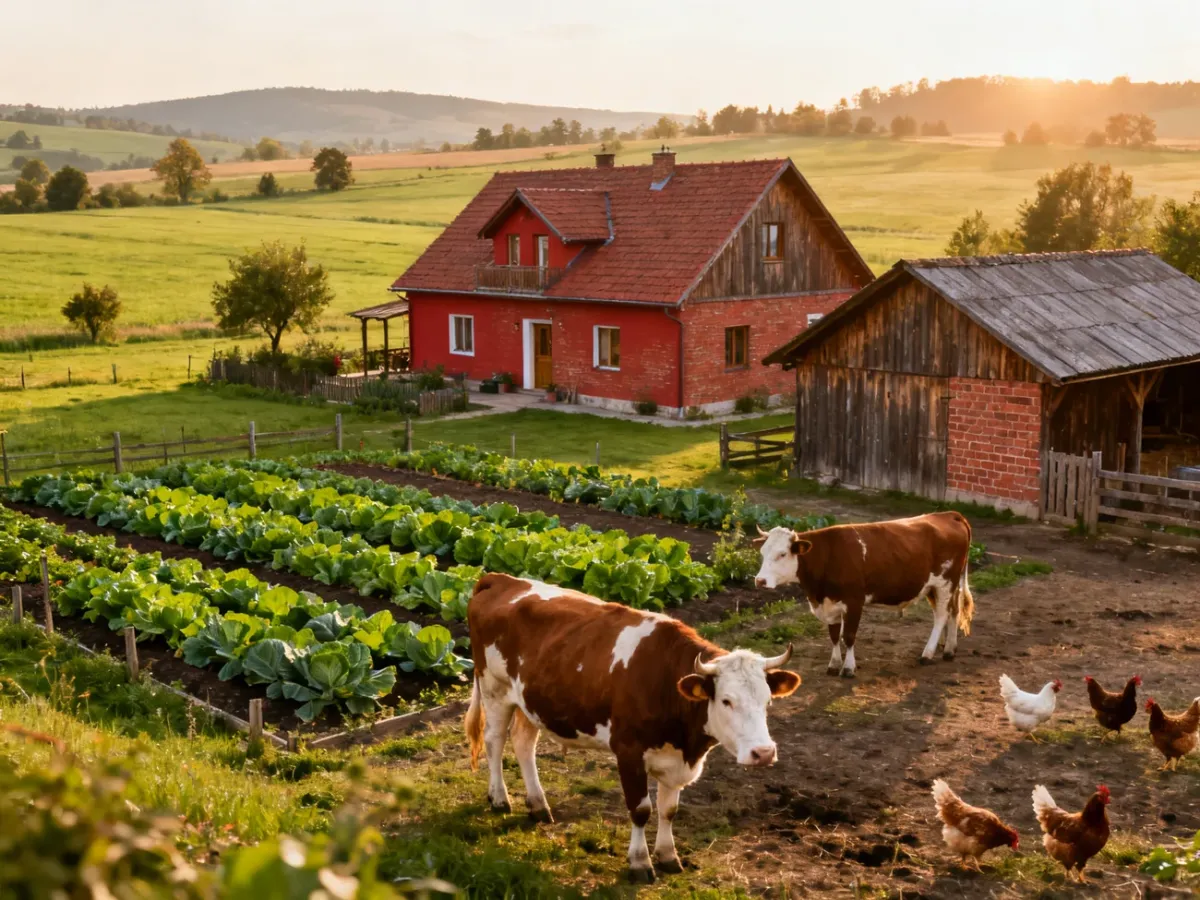 Gospodarstwo agroturystyczne z domem, zwierzętami i ogrodem